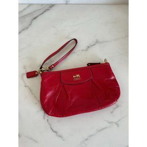 Coach Red Leather Wristlet